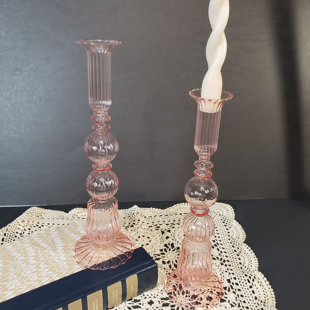 Delicate Beatriz Ball Cambridge Emma Candlestick Holder Set of 2 10.5" tall